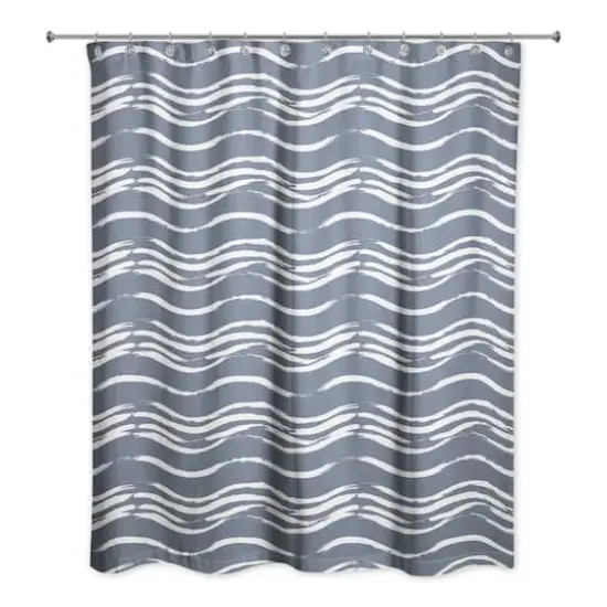 Waves Shower Curtain Slate {3}