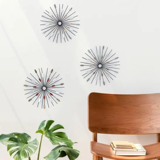 Habitat Decor Starburst Metal Wall Art Set {3}