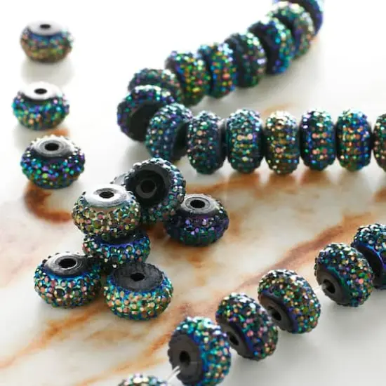 Purple Resin Rondelle Beads, 8mm by Bead Landing&trade; {3}