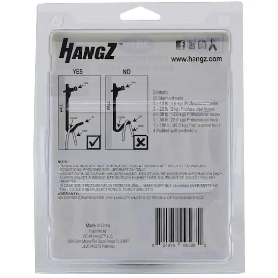 HangZ&trade; Professional Picture Hook Value Pack, 36ct. {3}