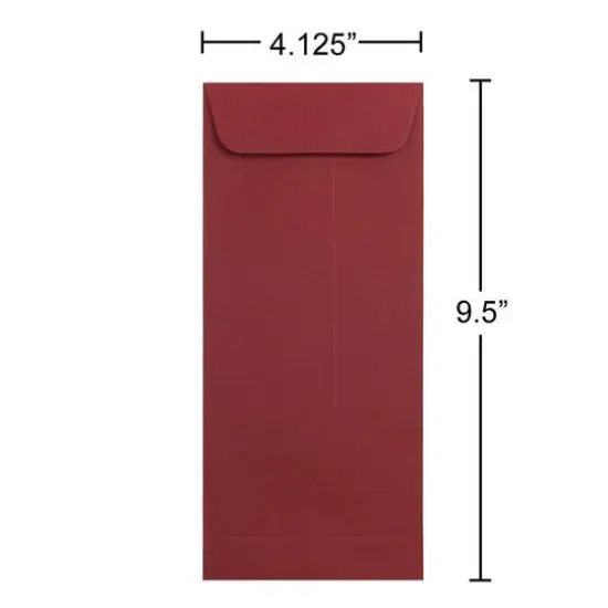 JAM Paper 4.125" x 9.5" Red #10 Policy Envelopes, 50ct. {5}