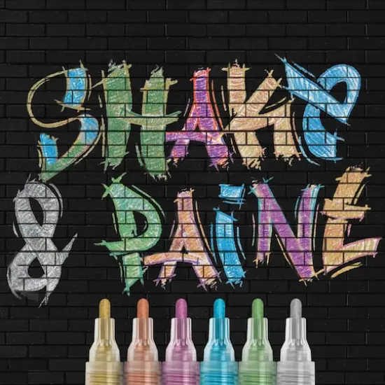 Faber-Castell&reg; Black Edition Metallic Colors Shake & Paint Markers {8}