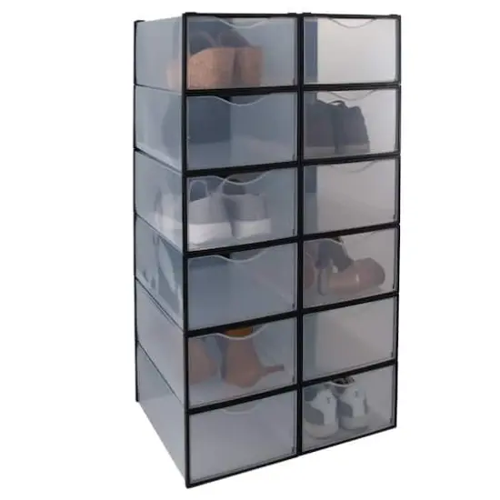 Simplify Stackable Shoe Boxes, 12ct. Black {9}