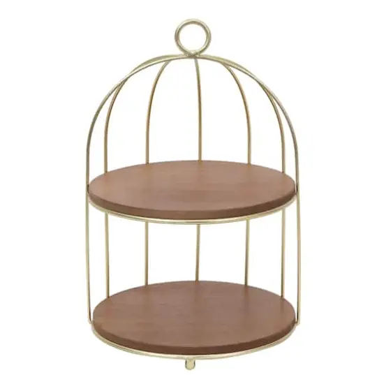 13" Two-Tier Wood Tray Tabletop D&eacute;cor by Ashland&reg; {1}