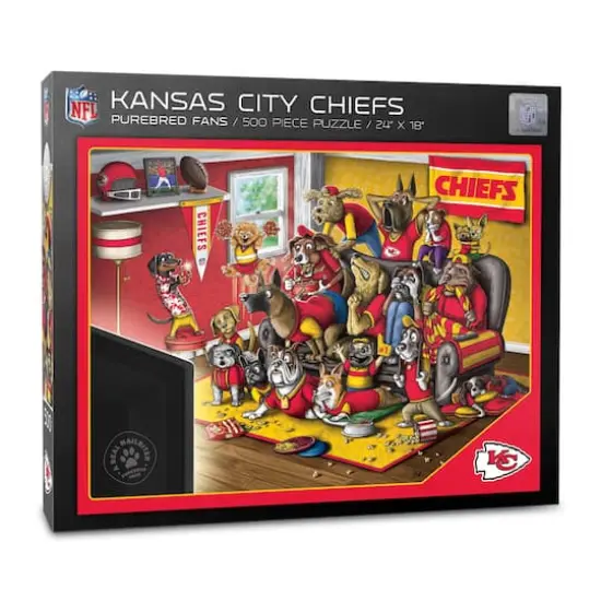 NFL Purebred Fans A Real Nailbiter 500 Piece Puzzle Kansas City Chiefs {1}