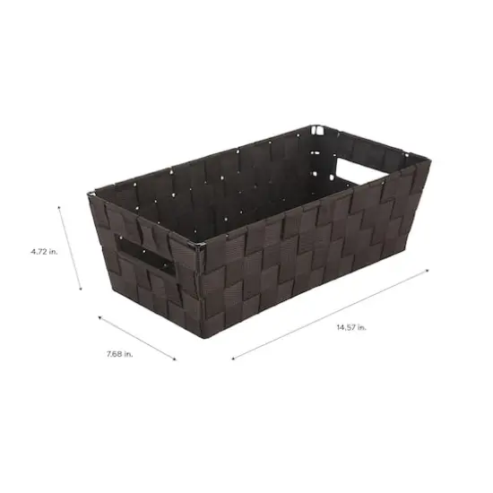 Simplify Medium Woven Strap Shelf Tote Chocolate {5}