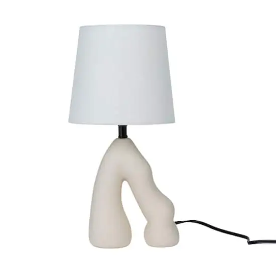 Hello Honey&reg; 16.5" White Volcano Finish Ceramic Table Lamp {12}