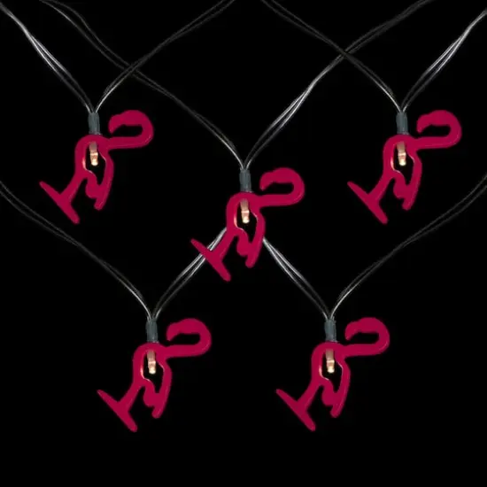 10ct. LED Pink Flamingo Fairy Lights Set {4}