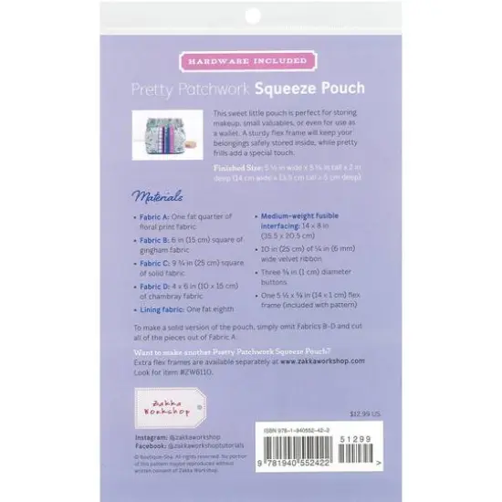 Zakka Workshop Pretty Patchwork Squeeze Pouch Kit  {3}