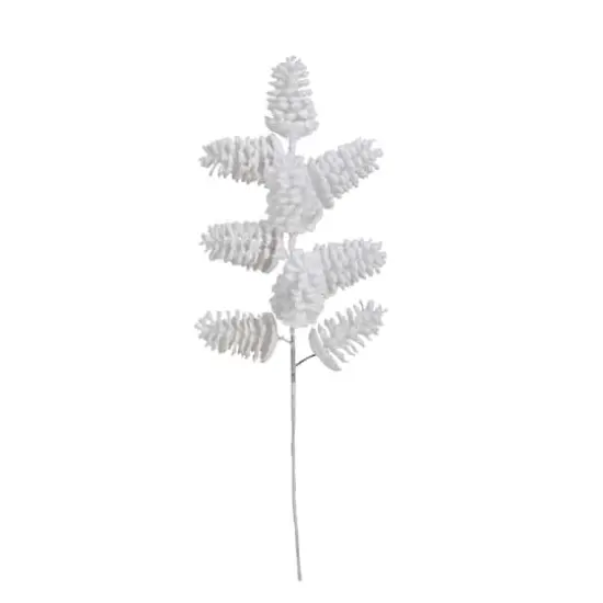 Hello Honey&reg; 24" White Flocked Faux Pinecone Pick {1}