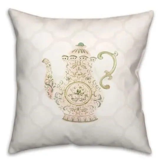 Tea Pot Lattice 18" x 18" Throw Pillow {3}