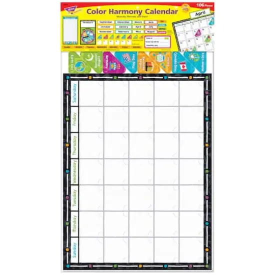 Trend Enterprises® Color Harmony Calendar Bulletin Board Set, 106ct. {5}