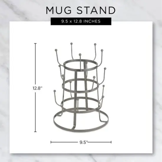 DII&reg; Vintage Coffee Mug Stand Matte Bronze {5}