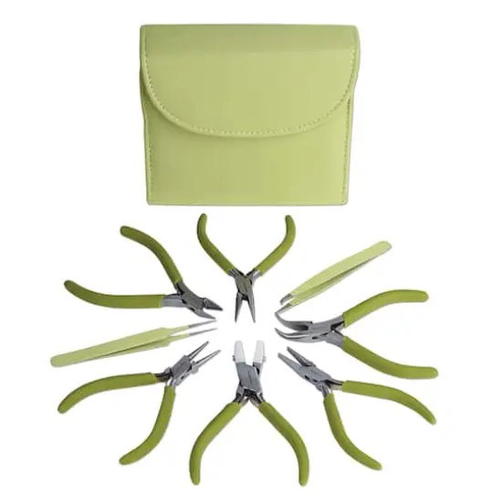 The Beadsmith&reg; Fashion Color Plier Set & Clutch Light Olive {1}