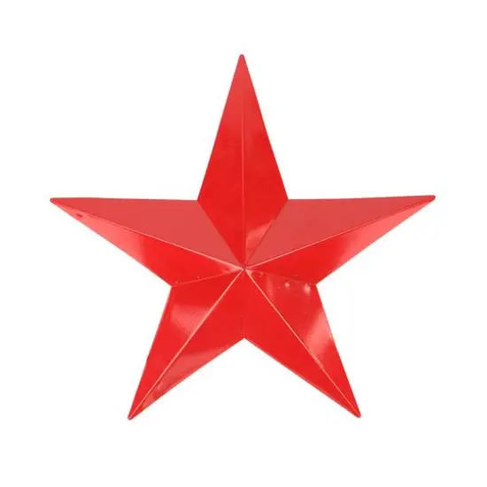 11.5" Scarlet Red Country Rustic Star Indoor/Outdoor Wall Decoration {1}