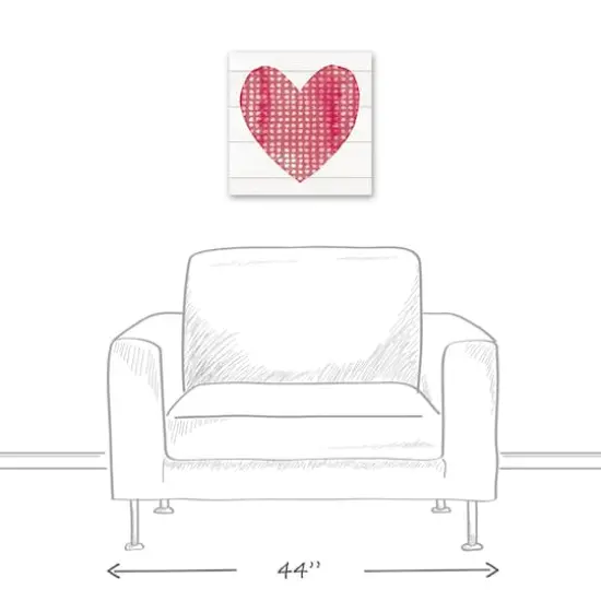 Watercolor Dot Heart Canvas Wall Art {5}