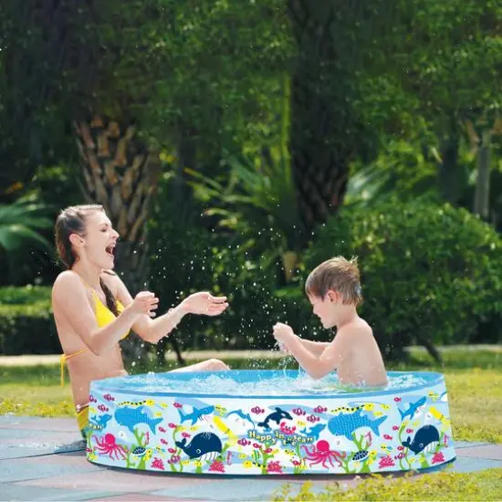 Pool Central® 47" Sealife Rigid Wall Above Ground Children's Swimming Pool {1}