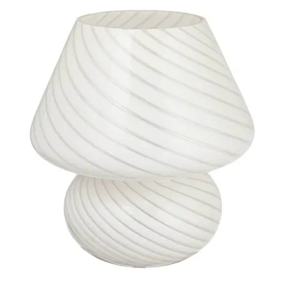 Hello Honey&reg; 9.5" White Vintage Blown Glass Table Lamp {8}