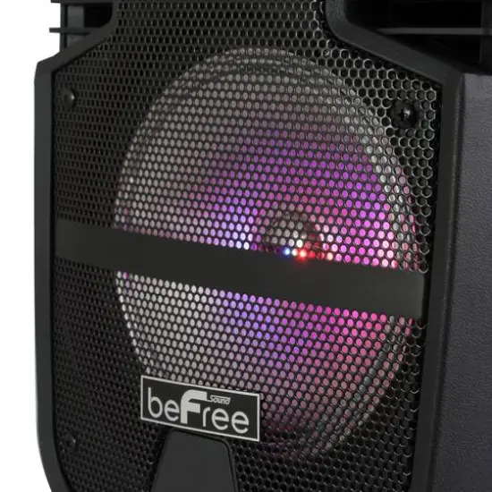 beFree Sound 8" 400 Watt Bluetooth Portable Party PA Speaker System With Illuminating Lights {5}