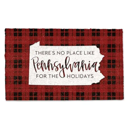There's No Place Like Pennsylvania for the Holidays Doormat {1}