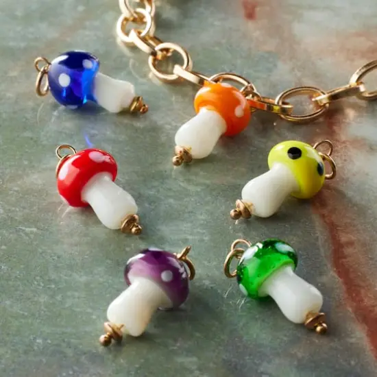 Glass Mushroom Charms by Bead Landing&trade; {3}