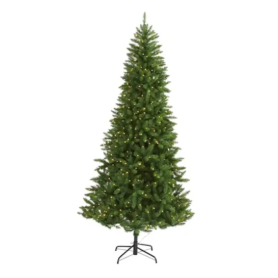 7.5ft. Pre-Lit Green Valley Fir Artificial Christmas Tree with Clear LED Lights {1}