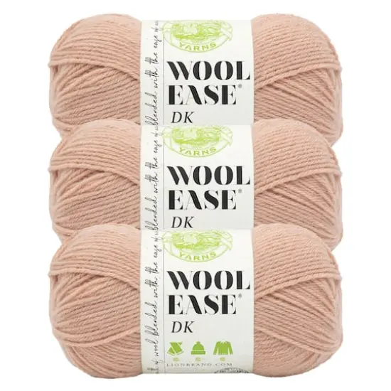 3 Pack Lion Brand&reg; Wool-Ease&reg; DK Yarn Peach {1}