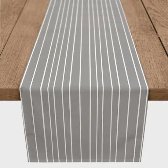 Lines Indoor/Outdoor Table Runner Gray {3}