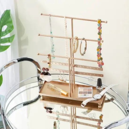 DII&reg; 3 Tier Jewelry Organizer Bright Bronze {4}