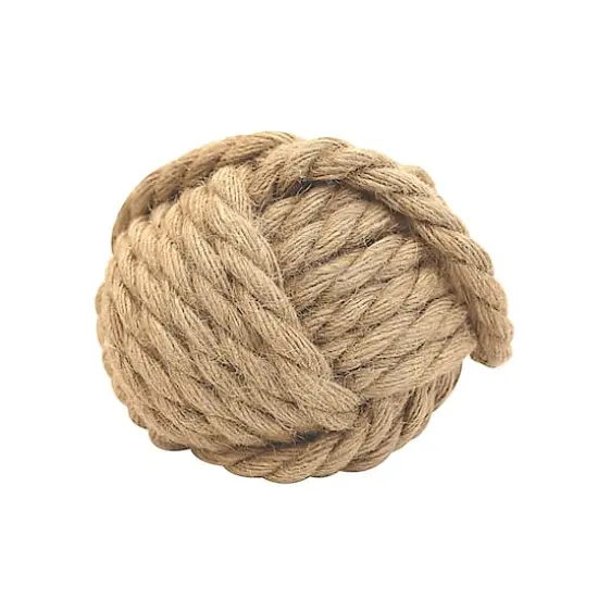 Hello Honey&reg; 6.25" Rope Knot Cotton Door Stop Brown {8}