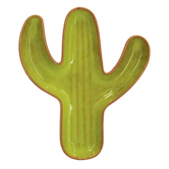 8.25" Green Cactus Ceramic Dish by Ashland&reg; {1}