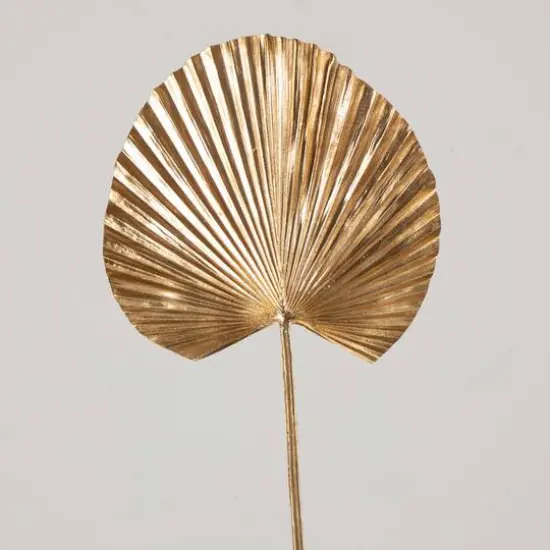 40" Gold Ruffled Fan Palm Stems, 3ct. {9}