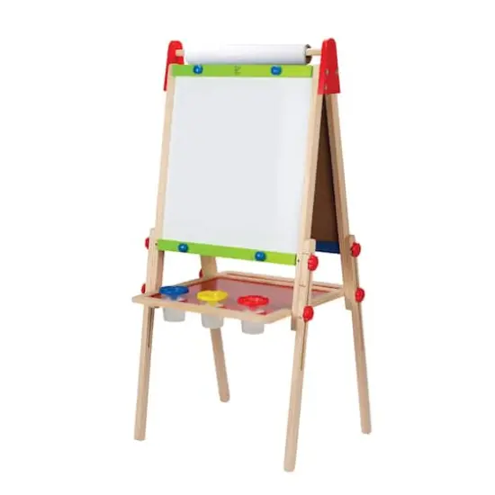 Hape All-in-One Easel Kid's Wooden Double-Sided Art Easel {1}