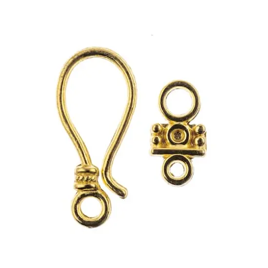 John Bead Must Have Findings 24mm Hook Clasp Set, 5ct. Gold {4}