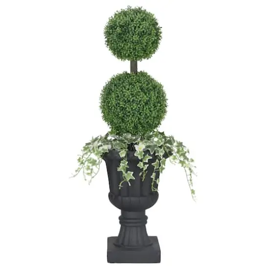 4ft. Topiary Boxwood Artificial Tree in Decorative Urn {1}