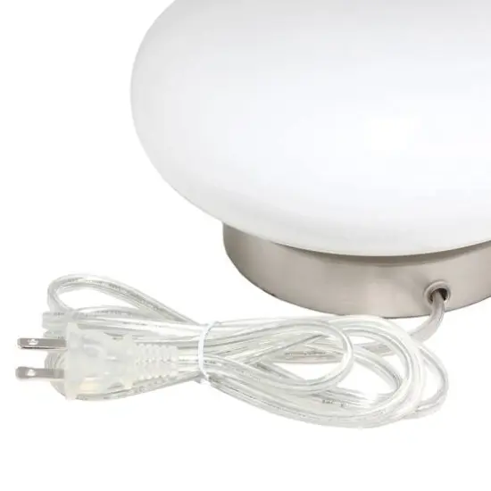 Lalia Home 23.5" Glass Dollop Table Lamp with White Fabric Shade {9}