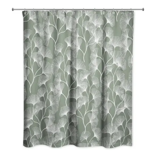 Gingko Shower Curtain Sage {1}