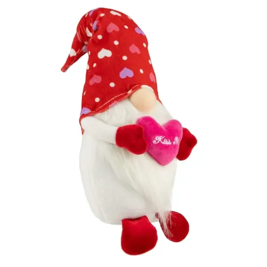 16" Red Hearts Kiss Me Valentine's Day Gnome {4}