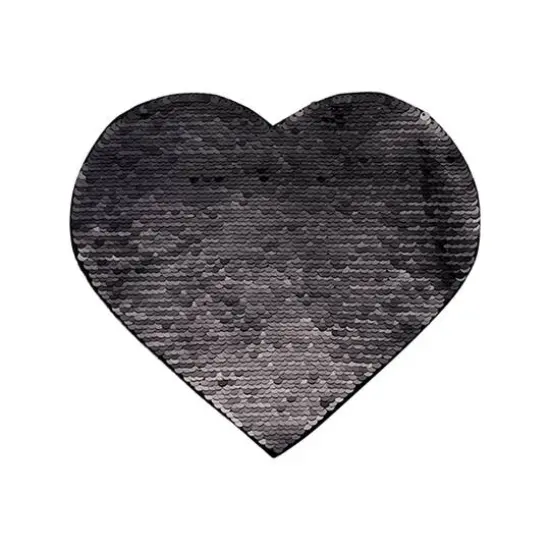 Craft Express Sublimation Heart Shaped Sequin Patches, 2ct. Black/White {3}