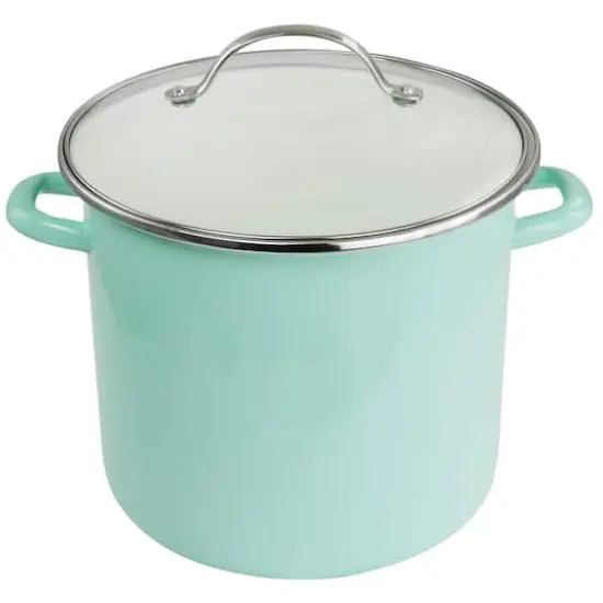 Martha Stewart 8qt. Aqua Dual Stock Pot & Steamer Set {7}
