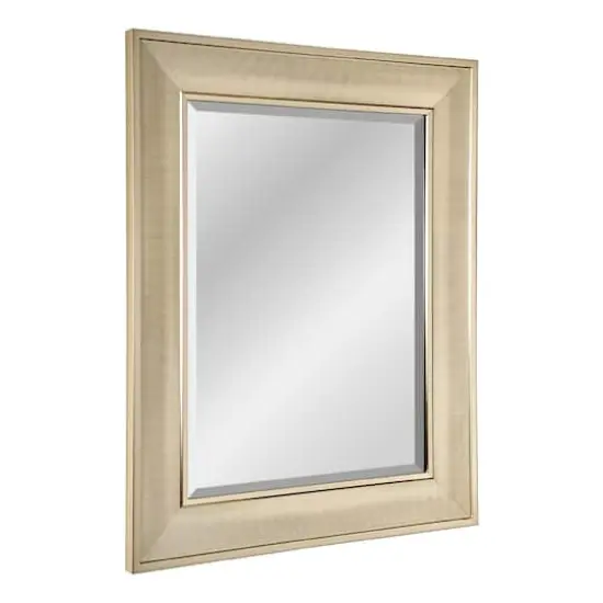 Head West 31" Brushed Nickel Pave Textured Framed Wall Vanity Mirror {9}