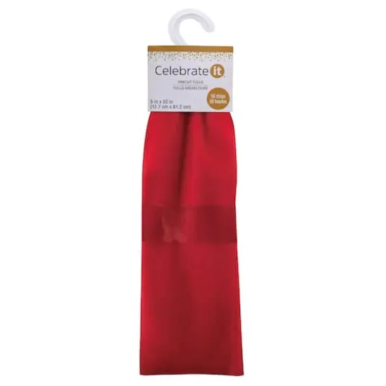 Red Pre-Cut Tulle Strips by Celebrate It&trade; {1}