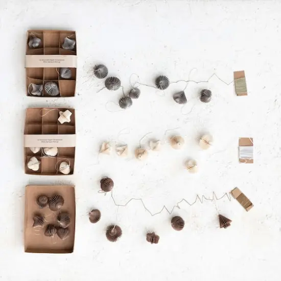 Hello Honey&reg; Paper Honeycomb Ornaments with String DIY Garland Gray {3}