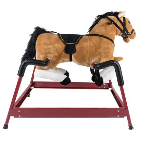 Toy Time Brown Plush Spring Rocking Horse Ride-On {3}