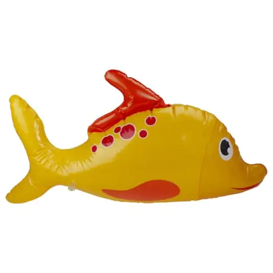 Pool Central&reg; 34.5" Yellow Dorado Fish Children's Inflatable Swimming Pool Kickboard {3}