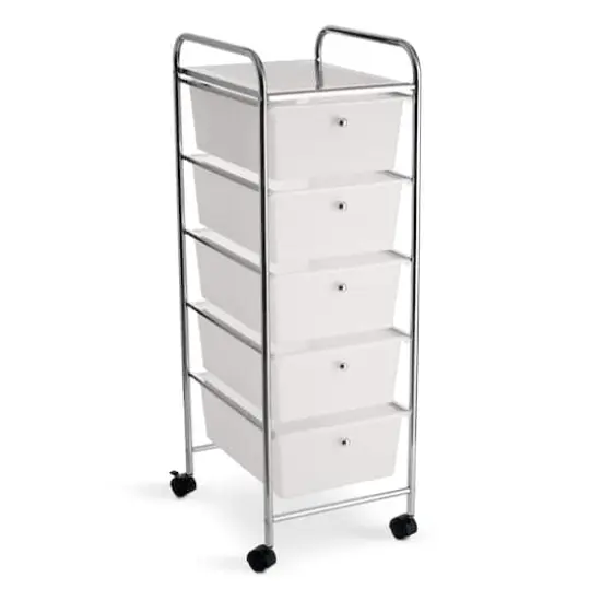 5 Drawer Rolling Cart by Simply Tidy&reg; Clear {1}
