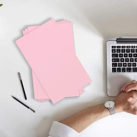 JAM Paper 11'' x 17'' 67lb. Vellum Bristol Cardstock, 50 Sheets Pink {4}