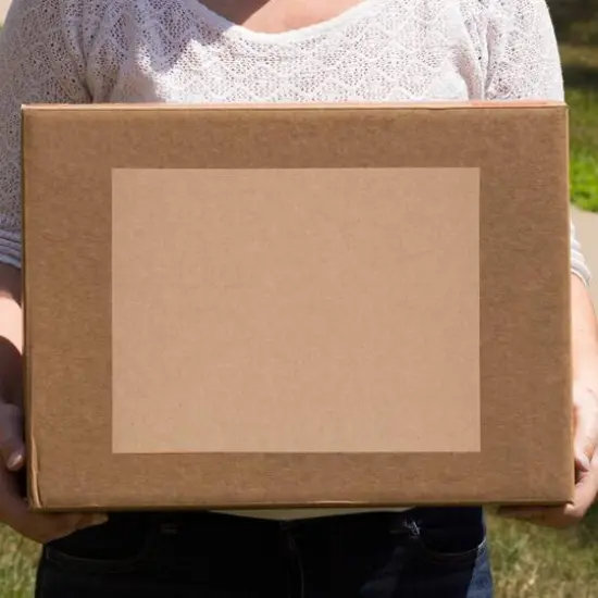 JAM Paper Shipping Labels, 8.5" x 11" Brown Kraft {7}