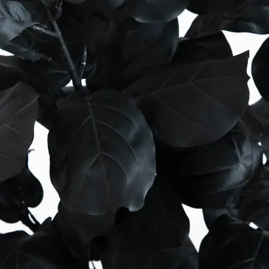 5ft. Artificial Halloween Black Fiddle Leaf Tree {4}