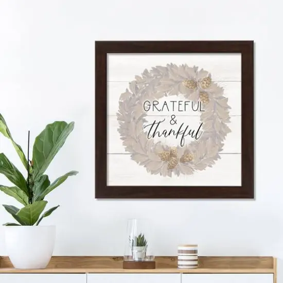 Grateful & Thankful Fall Print in Black Frame {4}